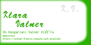 klara valner business card